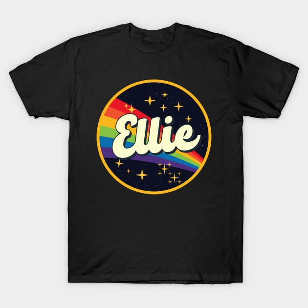 Ellie // Rainbow In Space Vintage Style T-Shirt by LMW Art